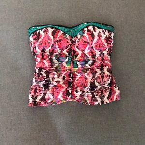 Bebe Strapless Pink Top